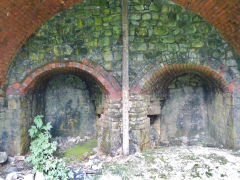 
The interior of the Abersychan limekilns, June 2013